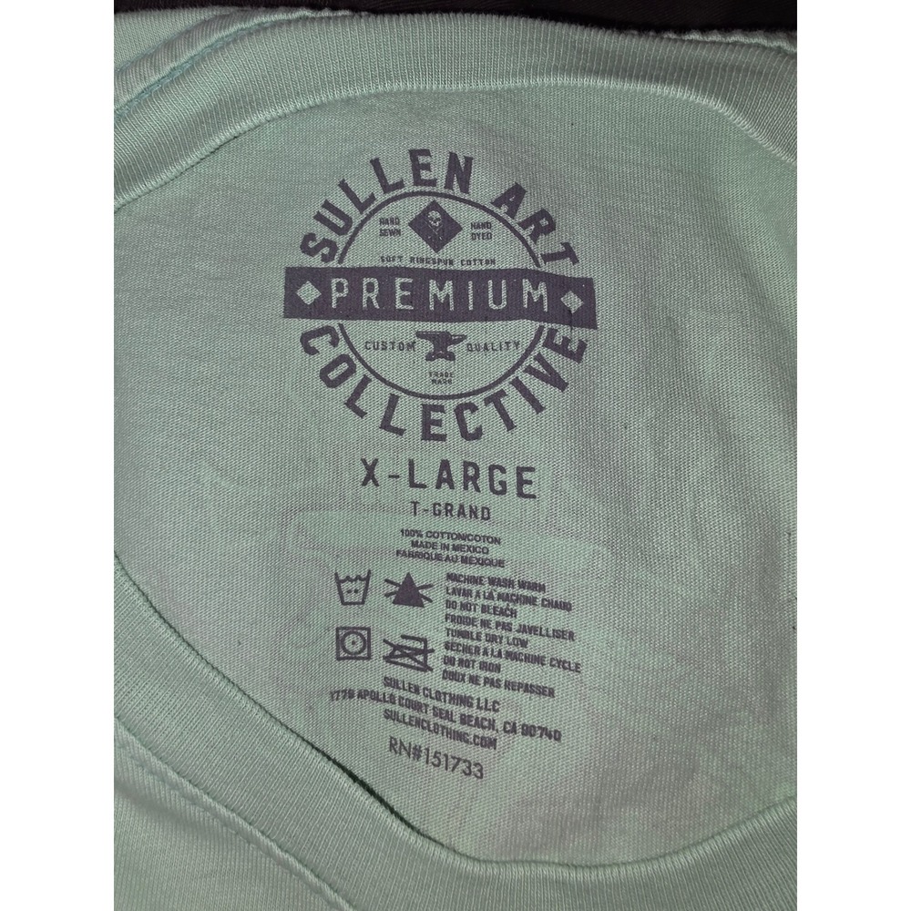 Sullen Art Collective Drown Your Demons Graphic T-Shirt XL Seafoam Green Mens - Picture 2 of 8